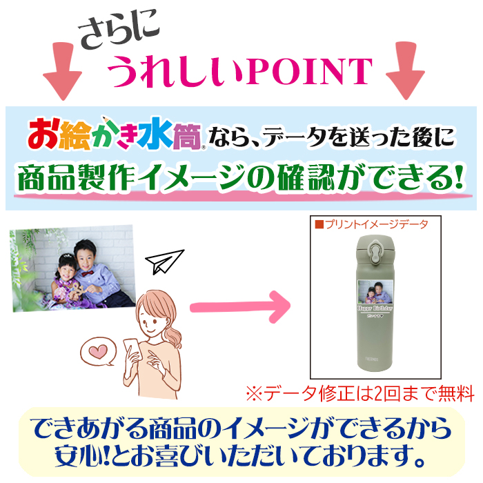 【simple line】 THERMOS 写真入り水筒 500ml / JNL-S500