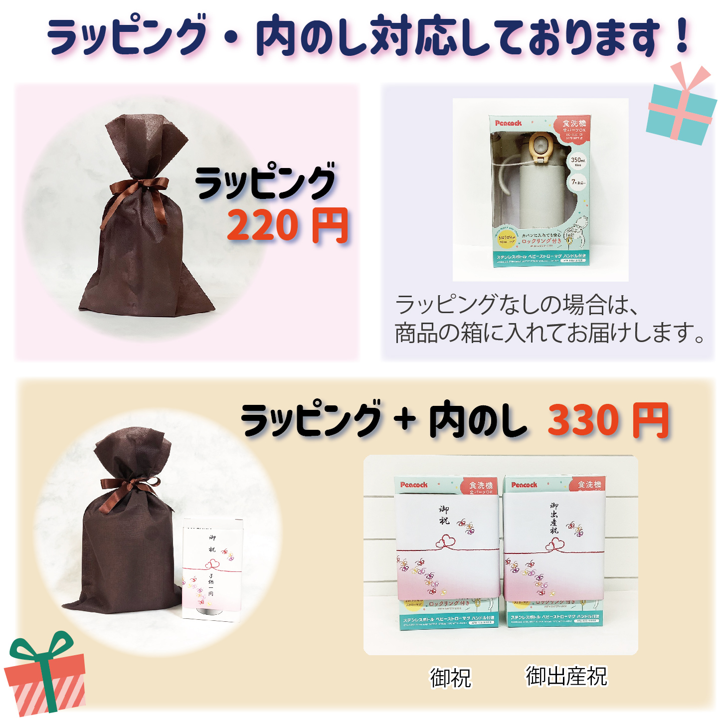 peacock レインボースター名入れ ベビーストローマグ350ml / APB-R35