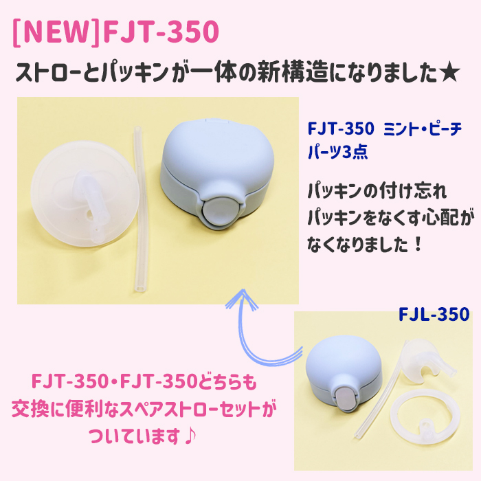 THERMOS アニマルトレイン 名入れ ベビーストローマグ350ml / FJT-350