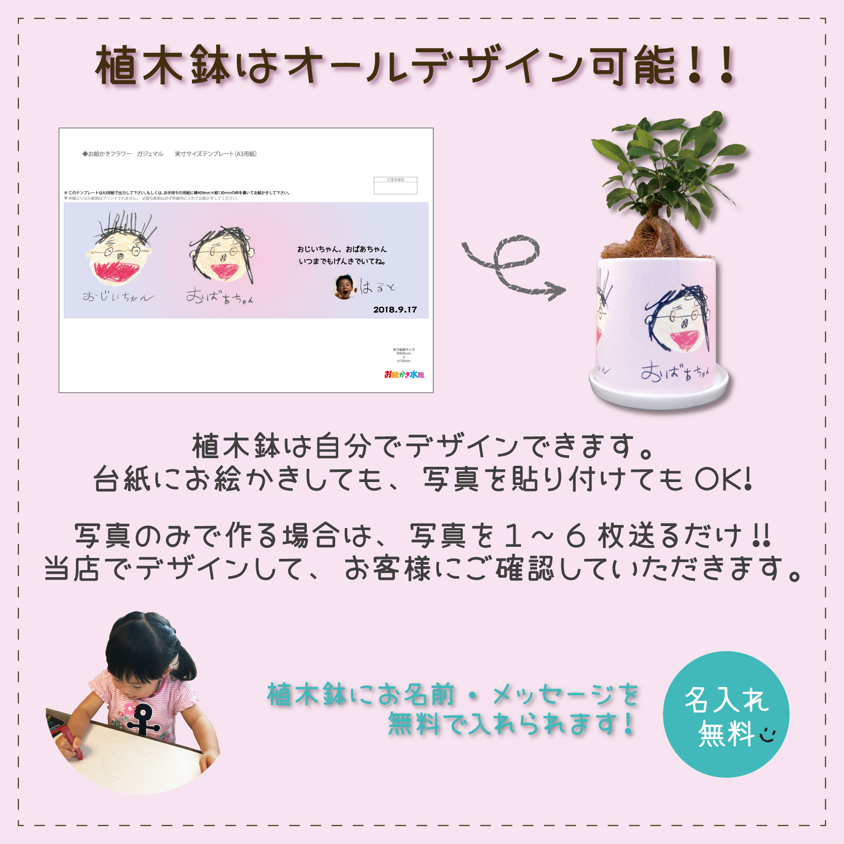 お絵かきフラワー<br>ガジュマル【多幸の木】